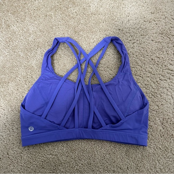 Lululemon Free to Be Serene Bra C/D Cup in Charged Indigo Sz 8 VGUC - Picture 2 of 4